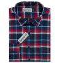Pánská košile GREED flanelová, červeno-modrá károvaná SDF389, dlouhý rukáv, regular fit