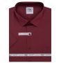 Pánská košile AMJ bavlněná, vínová černé puntíky a křížky VKBR1356, krátký rukáv, (regular + slim fit)