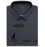 Pánská košile Lui Bentini, černobílá s obdélníčky LD241, dlouhý rukáv, regular fit