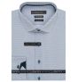 Pánská košile Lui Bentini, modrobílá puntíkovaná LDS246, dlouhý rukáv, slim fit