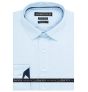 Pánská košile Lui Bentini, světle modrá vzorovaná LDS230, dlouhý rukáv, slim fit