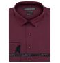 Pánská košile Lui Bentini, vínovo-černá vzorovaná LDS234, dlouhý rukáv, slim fit