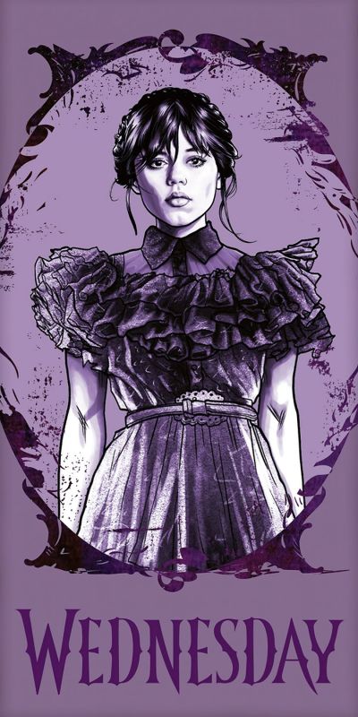 Dětská plážová osuška WEDNESDAY PURPLE, fialová, froté, 70x140cm