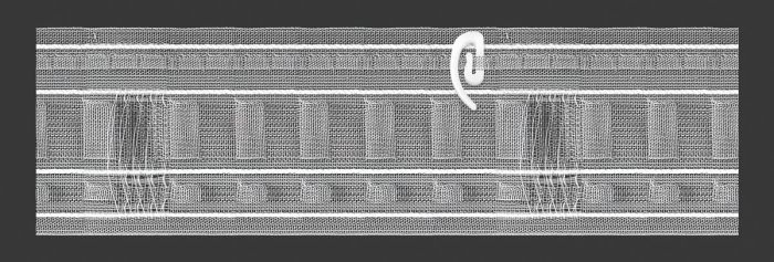 Záclonová řasící páska, stuha 13.85.000.2, multifunkční 4 v 1 (Ikea háčky), řasení univerzální a 1:2, průhledná, šířka 8,5cm (v metráži)