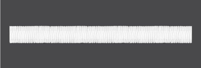 Záclonová řasící páska, stuha FZ/3, univerzální řasení, bílá, tužší, šířka 2,5cm (v metráži)