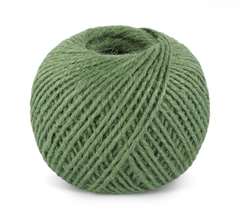 Jutový motouz, špagát ZELENÝ 2524/630, 200g, průměr 1,75mm, návin 130m