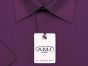 Pánská košile AMJ jednobarevná JK084, tmavě fialová, krátký rukáv