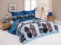 Povlečení Matějovský JOSEF LADA NA PŮLNOČNÍ, modro-bílé, bavlna hladká digitál, 140x200cm + 70x90cm