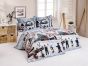 Povlečení Matějovský JOSEF LADA ZIMNÍ ZÁBAVY, bílé, bavlna hladká digitál, 140x200cm + 70x90cm