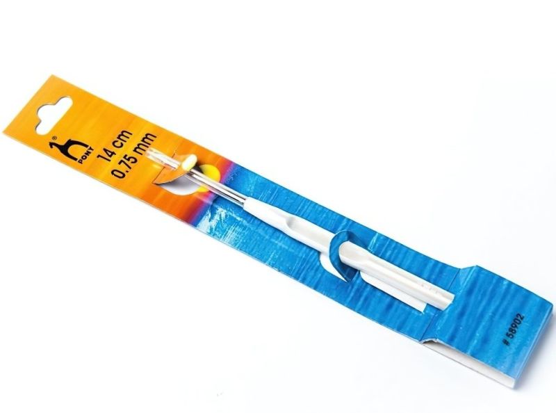 Háček na háčkování PONY, ocelový s ručkou 58902, velikost 0,75mm, délka 14cm