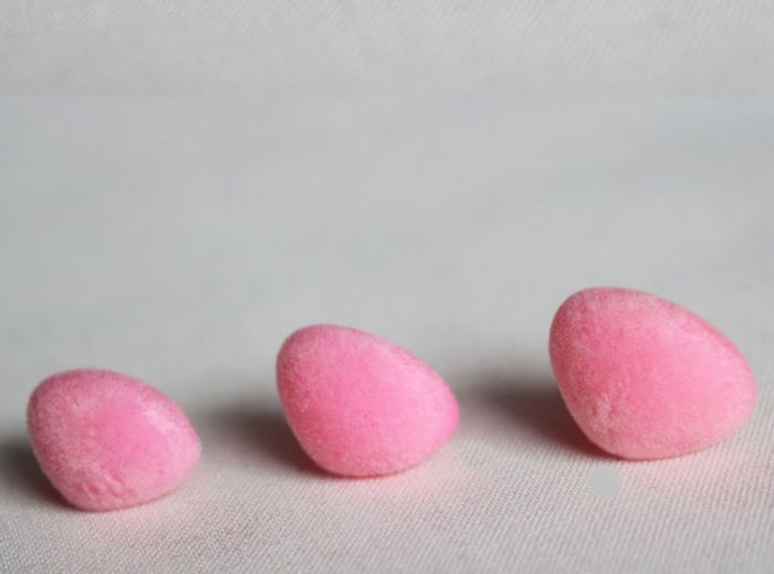 Bezpečnostní nos (čumáček) semišový, jednobarevný růžový, 12x15mm