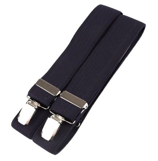 Šle pánské, délka 125cm, šíře 3,5cm, tvar X, tmavě modré jednobarevné, 650253/42