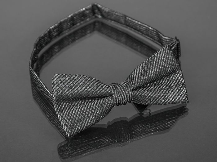 Motýlek pánský AMJ šedý s lesklým vzorem MP031