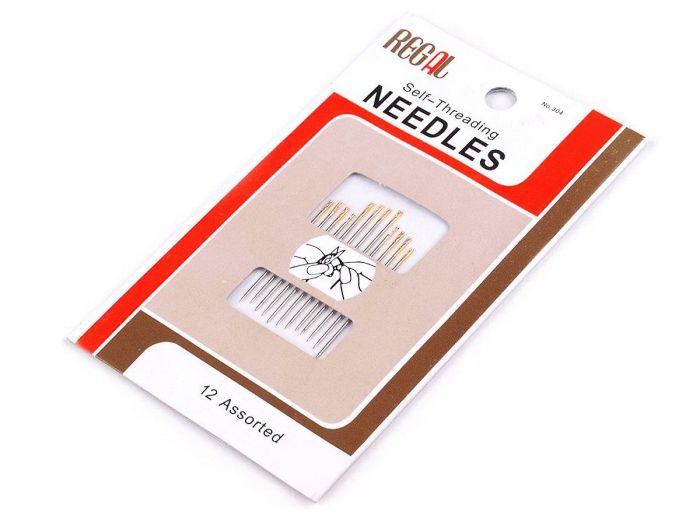 Jehly pro špatný zrak / slepecké jehly 010937 nikl / blistr, 12 kusů (3 velikosti)