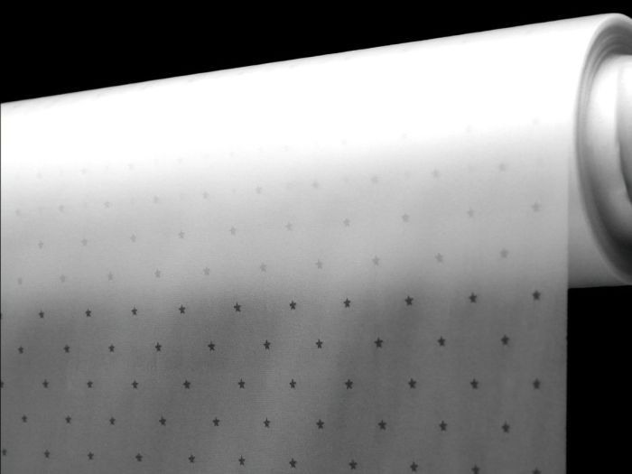 Ubrus PVC průhledný 0009D98, hvězdička vyrážená, š.130cm (metráž)