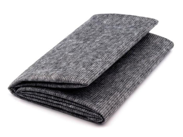 Vlizelín KUFNER V908B57 jednostranně lepící / nažehlovací, prošívaný, šedý, š. 90cm, 25+10+5g/m2 (látka v metráži)