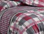 Povlečení HECTOR ČERVENÉ, káro, bavlna hladká, 140x200cm + 70x90cm 
