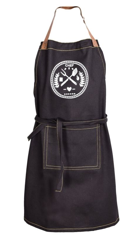 Kuchyňská zástěra JEANS MASTER CHEF, černá 70x80cm