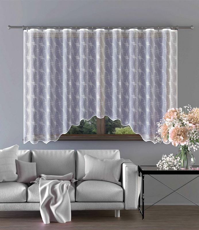 Kusová záclona MIRANDA  jednobarevná bílá, (více rozměrů)