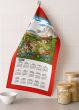 Textilní kalendář, utěrka HORAL 2026, červený, 45x65cm, bez hůlky