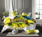 Povlečení dětské SKATE mikroflanel, žluté 140x200cm + 70x90cm