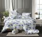 Povlečení LILY mikroflanel, modré květiny 140x200cm + 70x90cm
