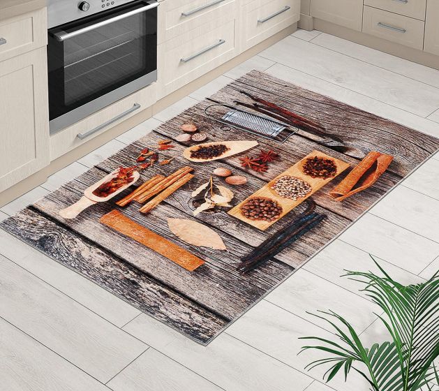 Koberec, běhoun kusový 3D FOTOTISK ŘECKÝ STŮL, 80x120cm