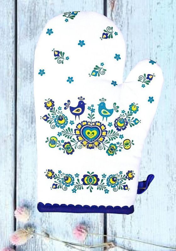 Kuchyňská chňapka FOLKLOR MODRÁ, 28x18cm