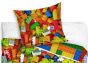 Dětské povlečení STAVEBNICOVÉ KOSTKY, barevné, bavlna hladká, 140x200cm + 70x90cm 